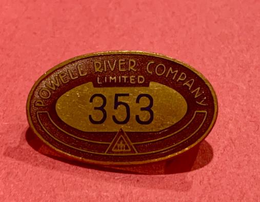 WW2 Powell River Company Workers ID Pin