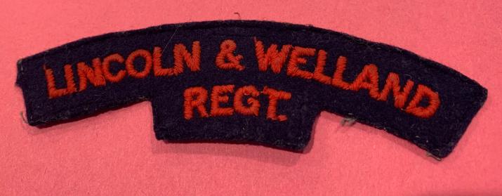 Lincoln and Welland Regiment Wool Shoulder Title