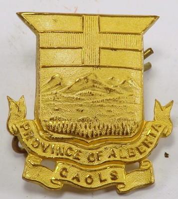Alberta Goals - Fire Gilt Officer Cap Badge