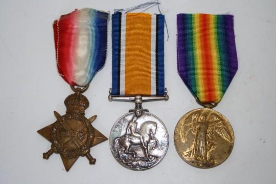 WW1 Trio - 12987 Pte A. K. Green.  5 Canadian Infantry (& Svc File)