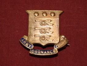 Army Ordnance Corps Officer Collar  - Enamel
