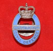 Postwar British Civil Defence Instructor Lapel Pin