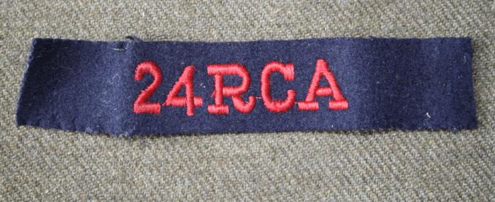 WW2 RCA 24 RCA single shoulder title
