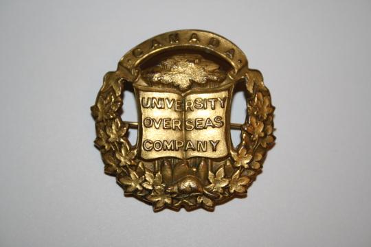 3rd University Overseas Company (PPCLI) Officer Gilt Cap Badge