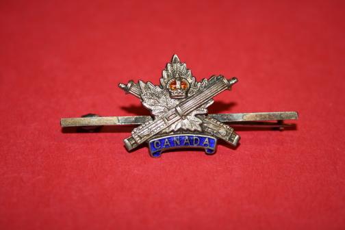 Sterling and Enamel Canadian Machine Gun Corps Tie Pin