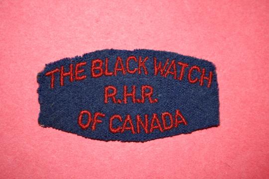 WW2 The Black Watch RHR or Canada Cloth Shoulder Patch