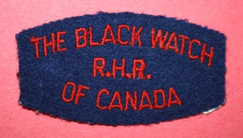 WW2 The Black Watch R.H.R of Canada Shoulder Title