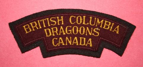 WW2 British Columbia Dragoons Shoulder Patch