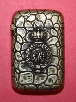 Victorian Match Safe  - Royal Canadian Artillery - Boer War Era