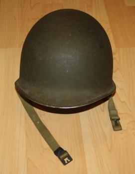 WW2 US M1 Helmet - Front Seem with Solid Bales