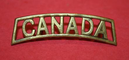 WW1 Officer CANADA Shoulder Title