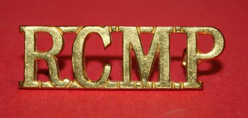 RCMP Shoulder Title - Gold Plated Officers