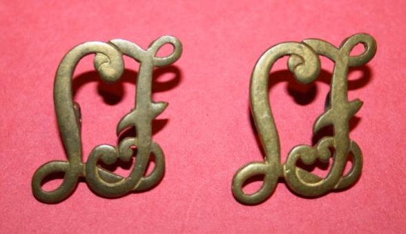 WW1 Canadian Legion of Frontiersmen Collar Badges