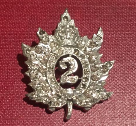 WW2 QOR Rhinsetone Sweetheart Pin - ANTHONY marked