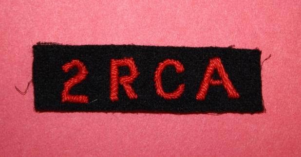WW2 2 RCA Shoulder Title
