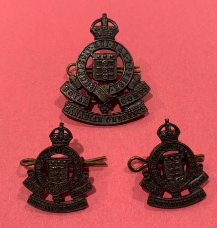 RCAPC Officer Service Dress Cap and Collars Badge set